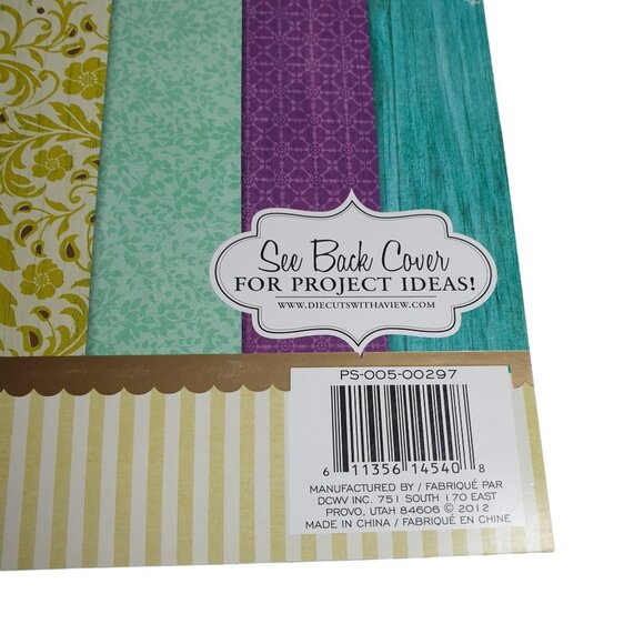 Limited Edition DCWV Violet Leaf Stack Paper Craft Pad 48 Sheet Foil Acid-Free - Picture 3 of 11